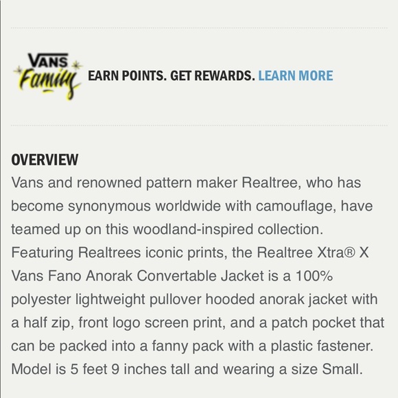 Vans x Realtree anorak Nwt - Picture 13 of 13